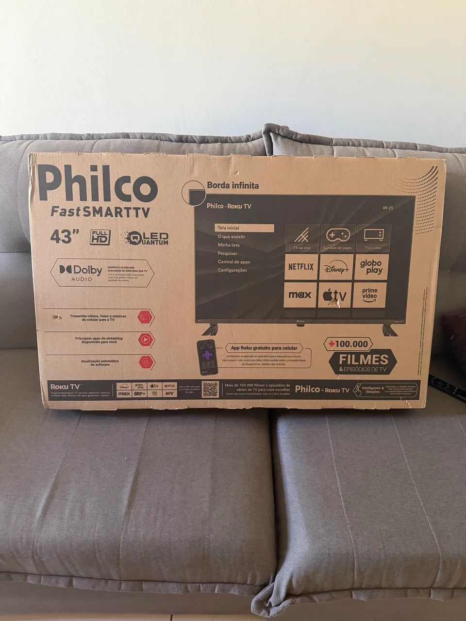 Tv Smart 43 Polegadas Philco QLED HDR10 (NOVA E LACRADA NA CAIXA)