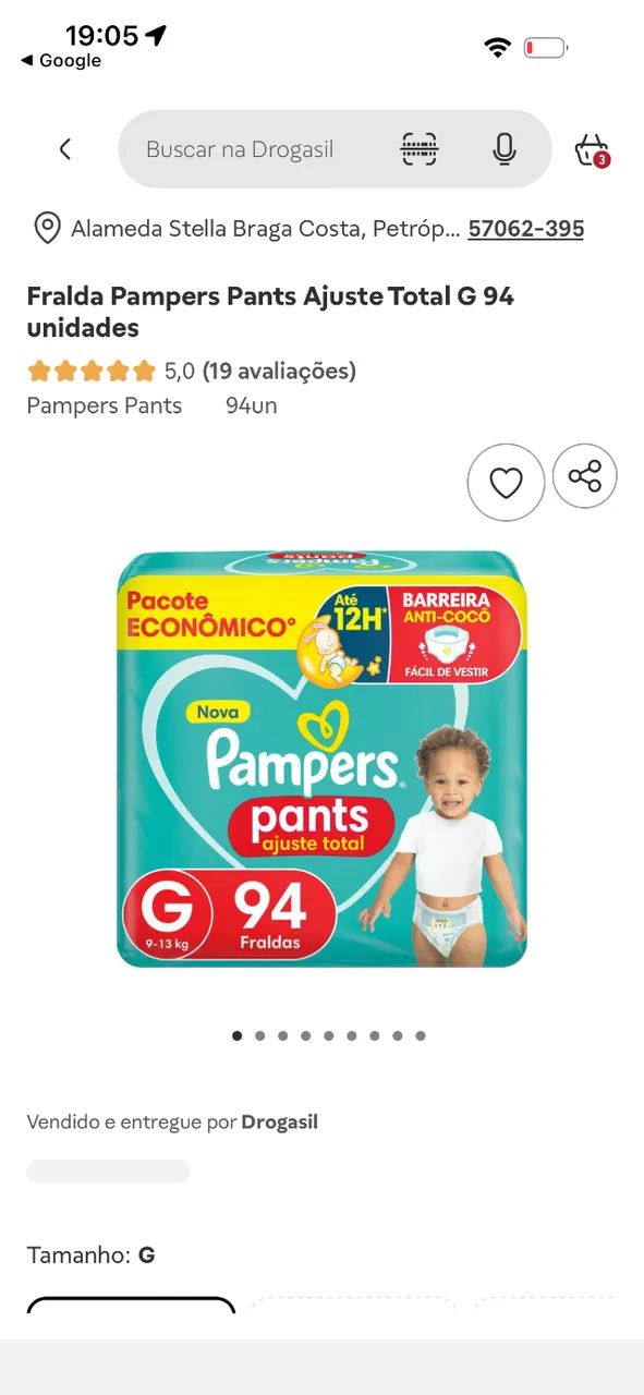 Fralda Pampers Pants