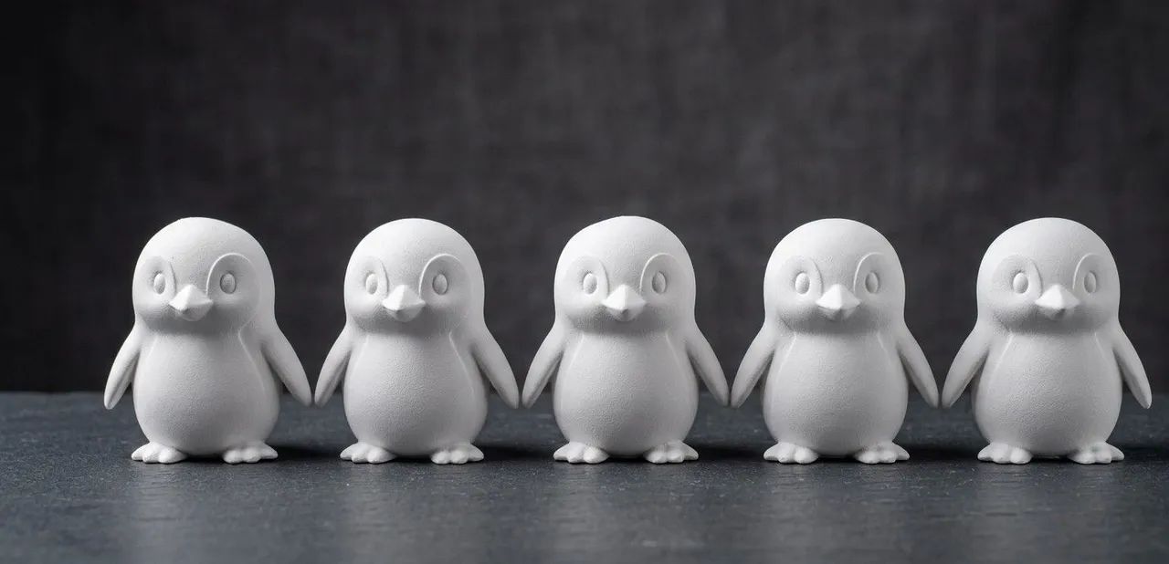 20 mini pinguins gesso cru  - Foto 3