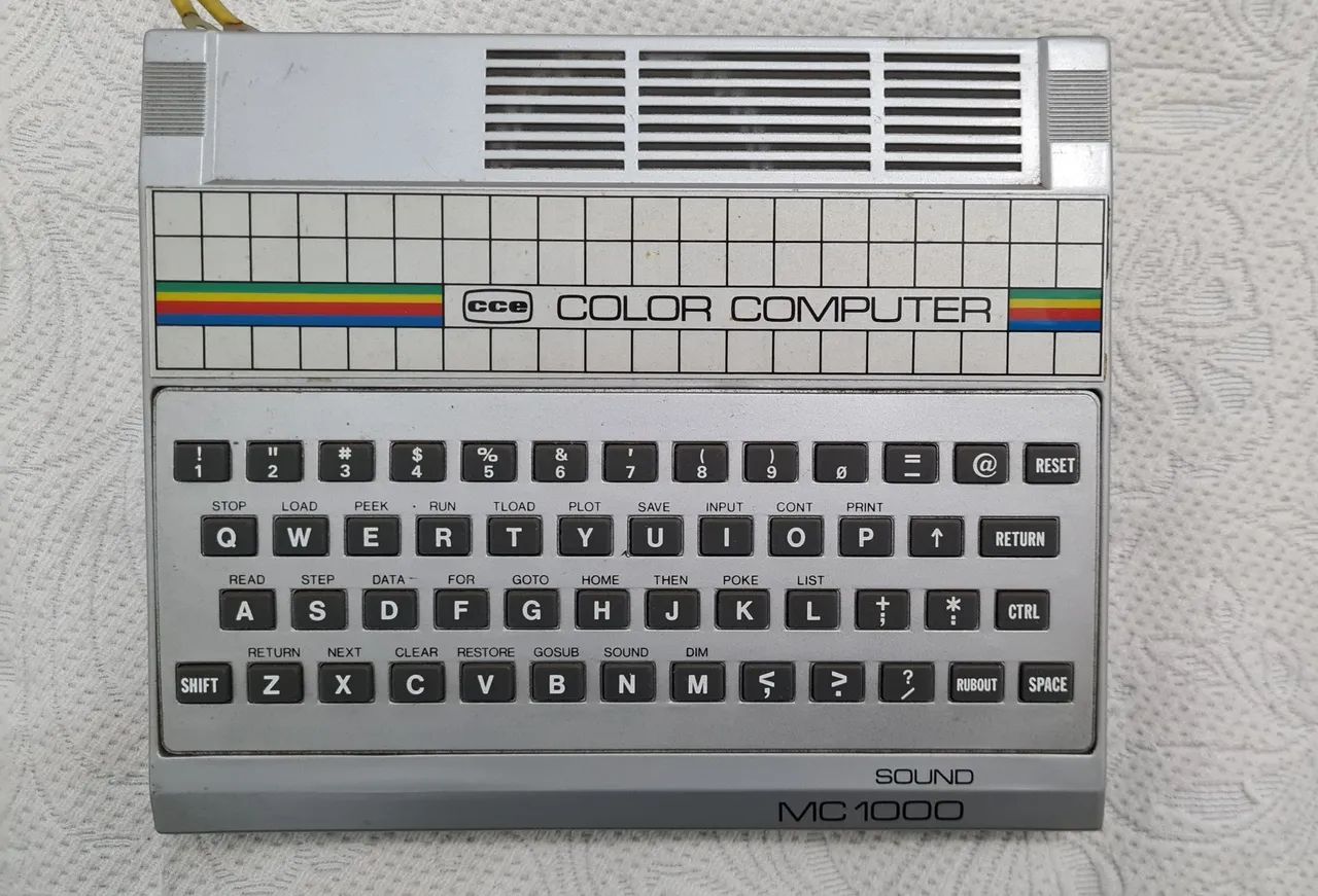 CCE MC-1000 Color Computer Funcionando + Fonte Original PS-1000 - Raro
