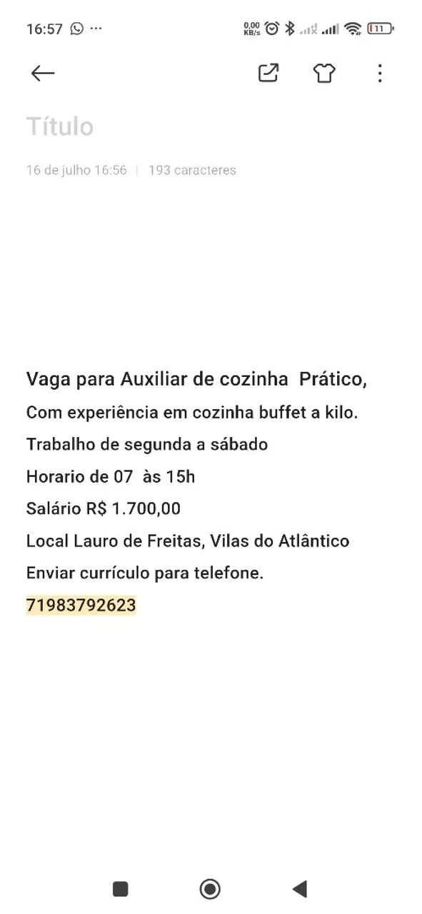 Auxiliar de cozinha 
