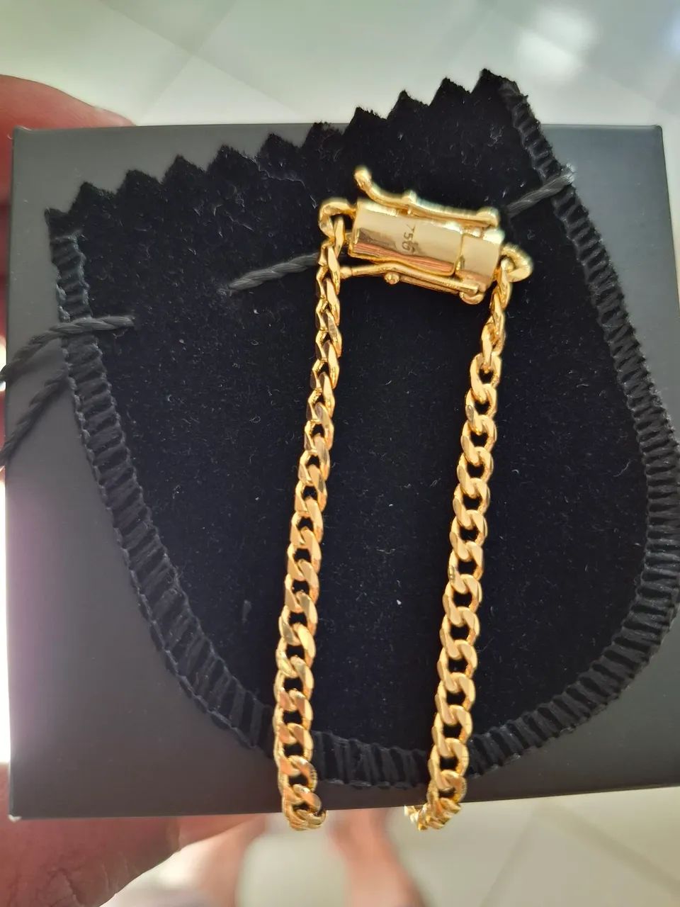 Pulseira Pitbull Grumet 3mm Banhada a Ouro 18K - Foto 5