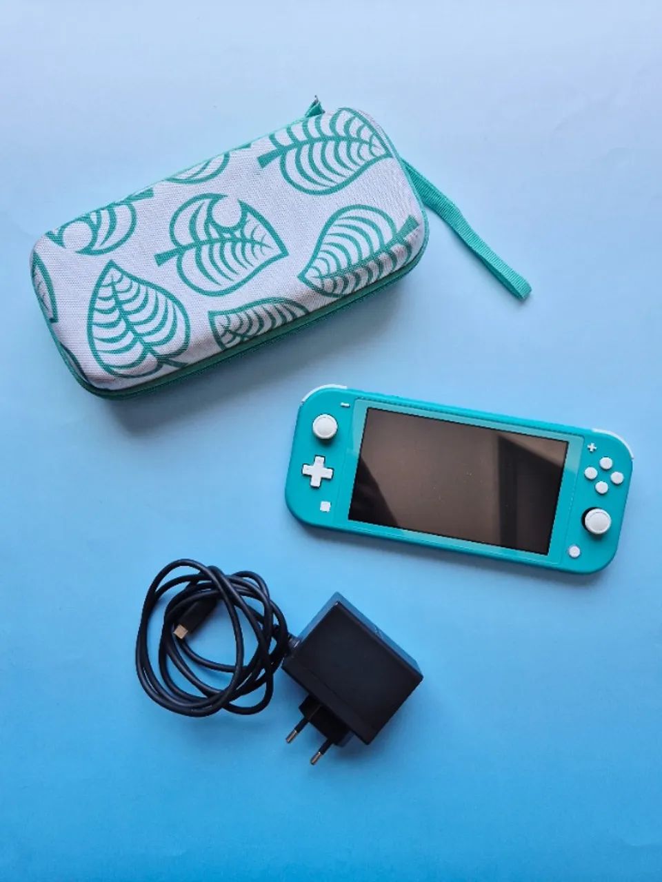 Nintendo Switch Lite Azul Turquesa 128GB Cheio de Jogos + Estojo