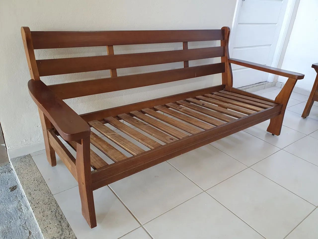 Jogo de sofá de madeira  - Foto 4