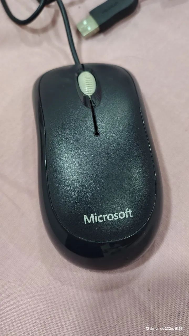 Mouse Microsoft com Fio Usb Preto