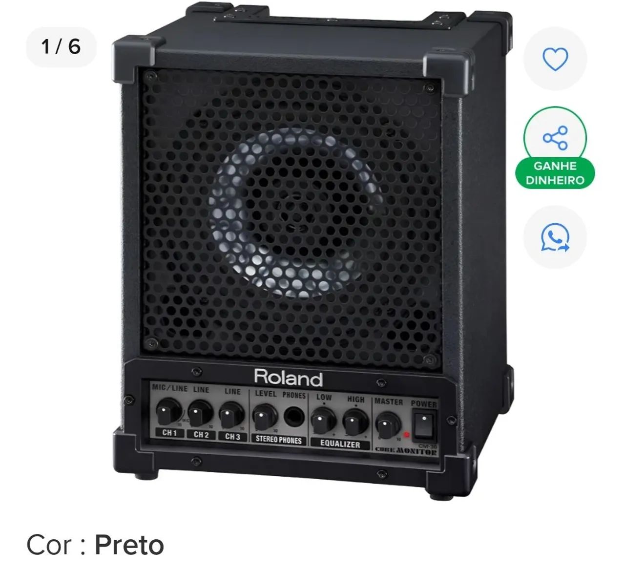 Monitor de áudio Roland CM30 - Aparelhos de Som - São Vicente