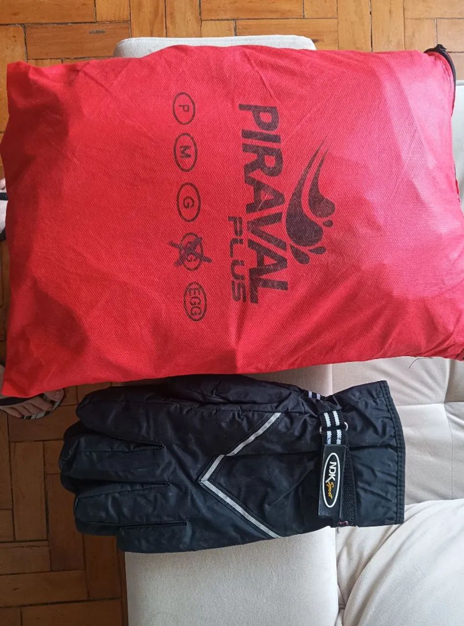 Kit roupa e luva impermeável para motociclista  - Foto 2