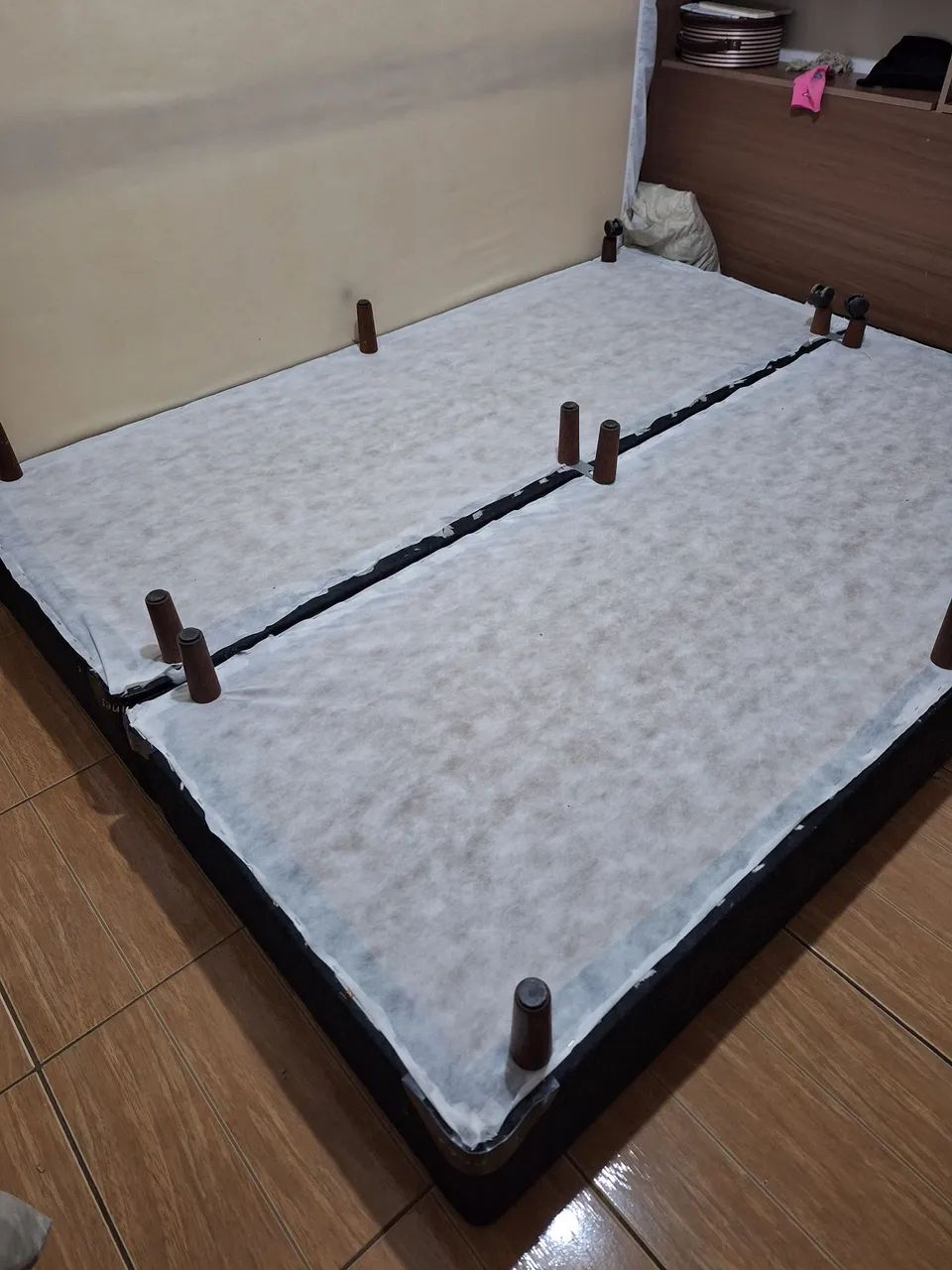 Cama box queen com cabeceira baú  - Foto 2