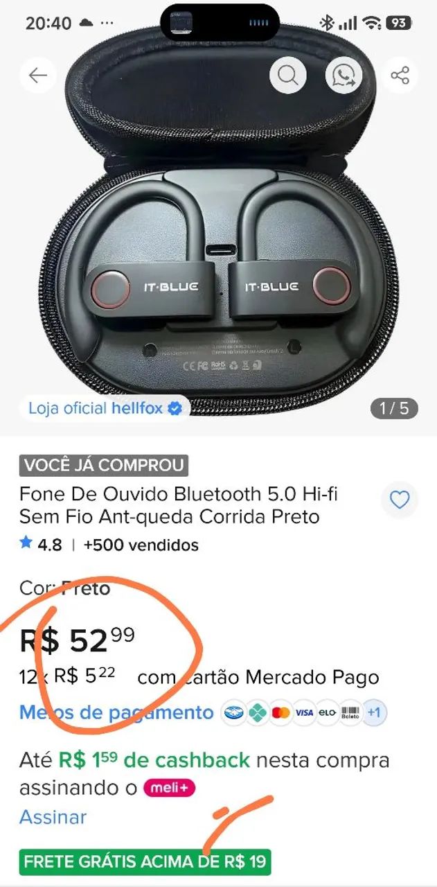 Fone de ouvido  - Foto 4