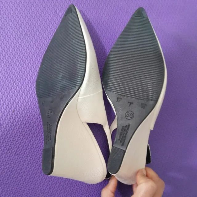 scarpin anabela- branco -N.36 -Novo  - Foto 4