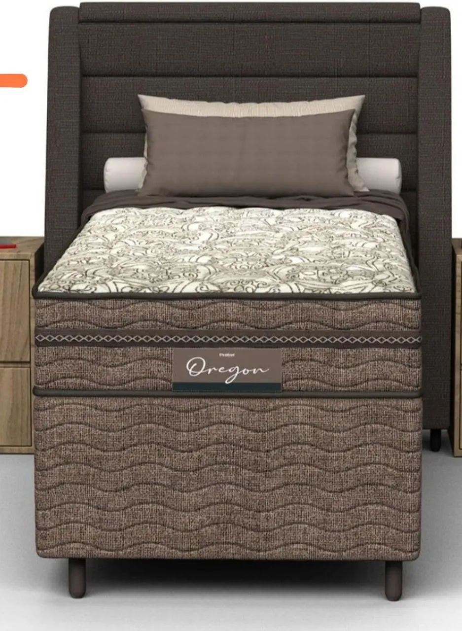 Cama box solteiro Probel Oregon com Euro Pillow e Molas Prolastic  - Foto 2