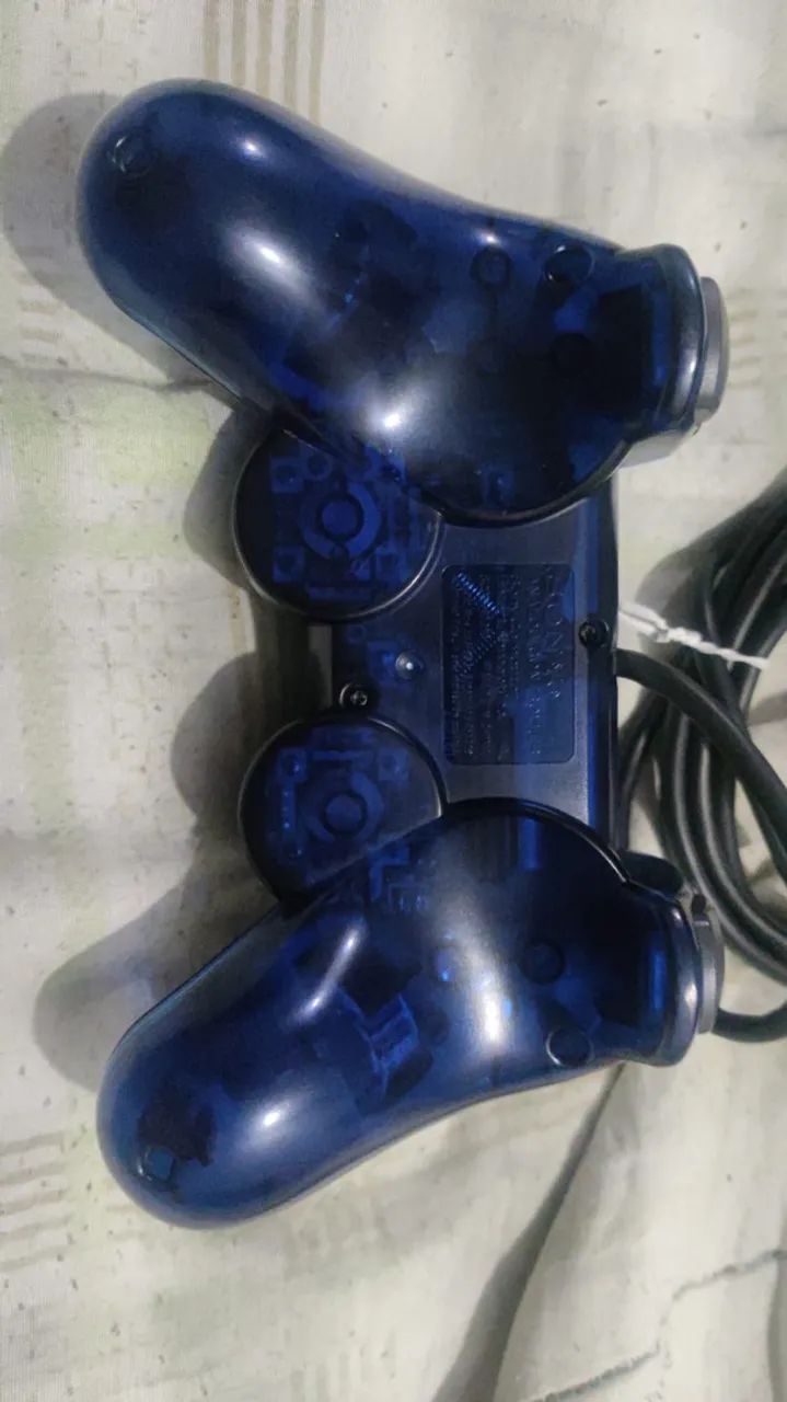 Controle PS2 Dualshock Original Midnight Blue - Foto 2