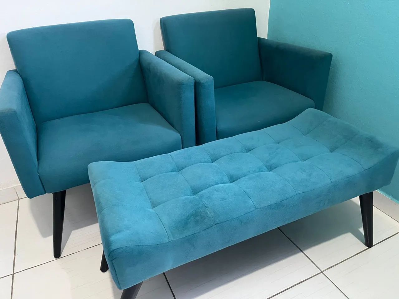 02 Poltrona + 02 Puff - Foto 2