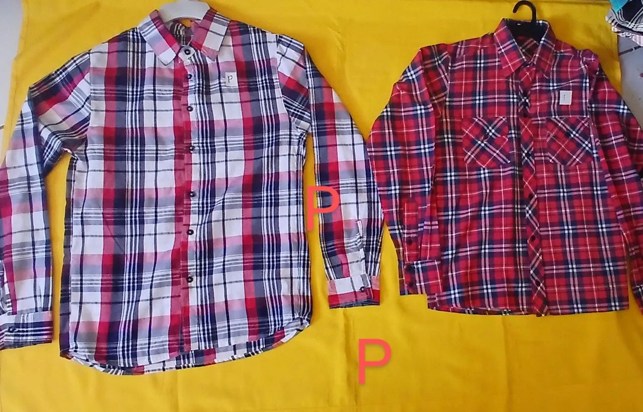 Camisas xadrez masculina P e M - Foto 2