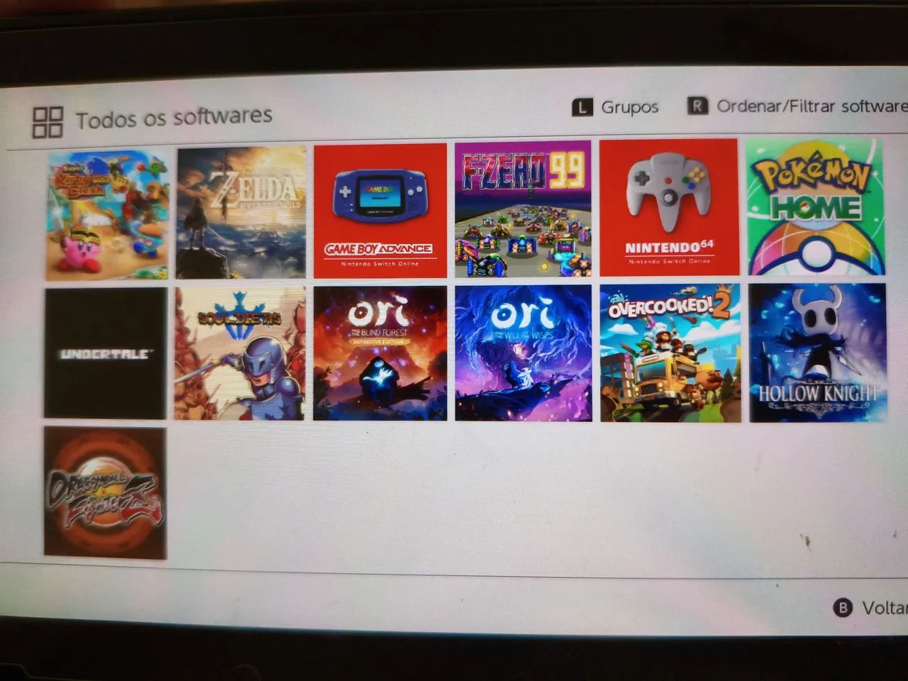 Nintendo Switch Completo + 4 Controles + 6 Jogos Físicos + Conta