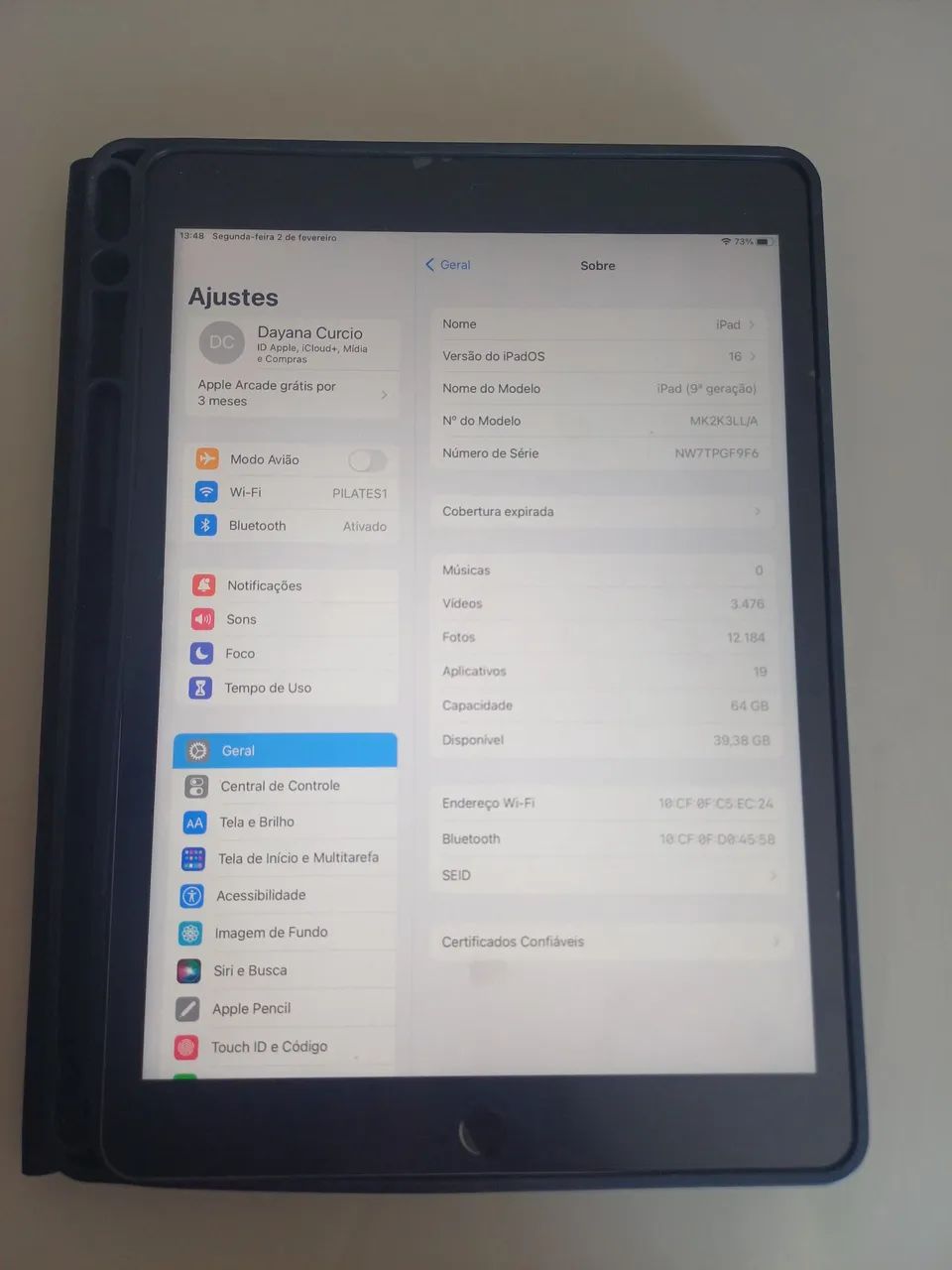 Ipad 9 geração 