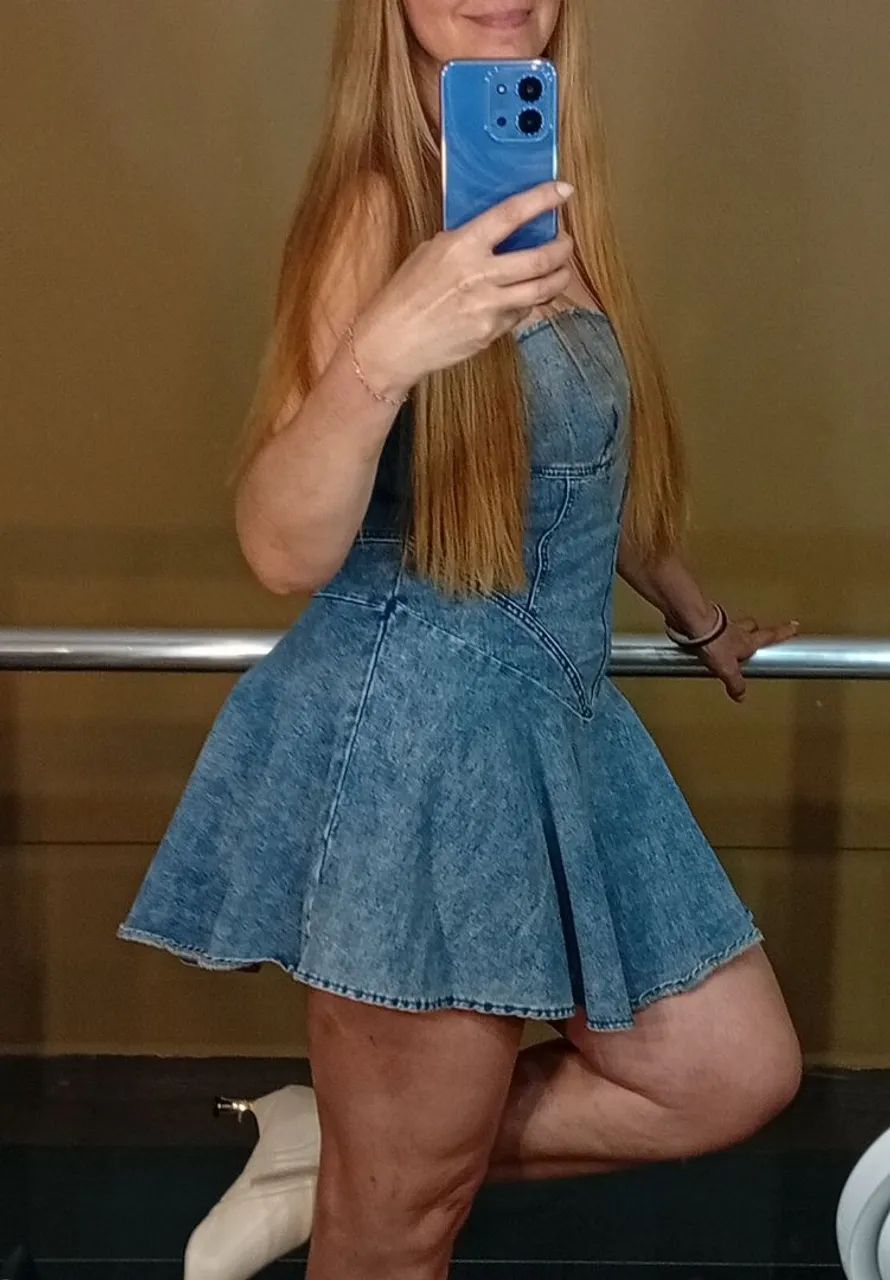 Vestido jeans curto  - Foto 4