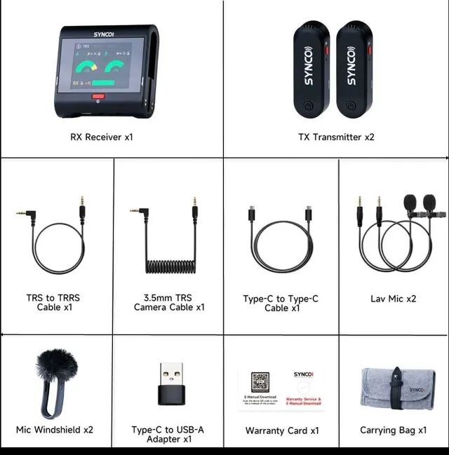 microfone digital sem fio synco g3pro #novo - Foto 4