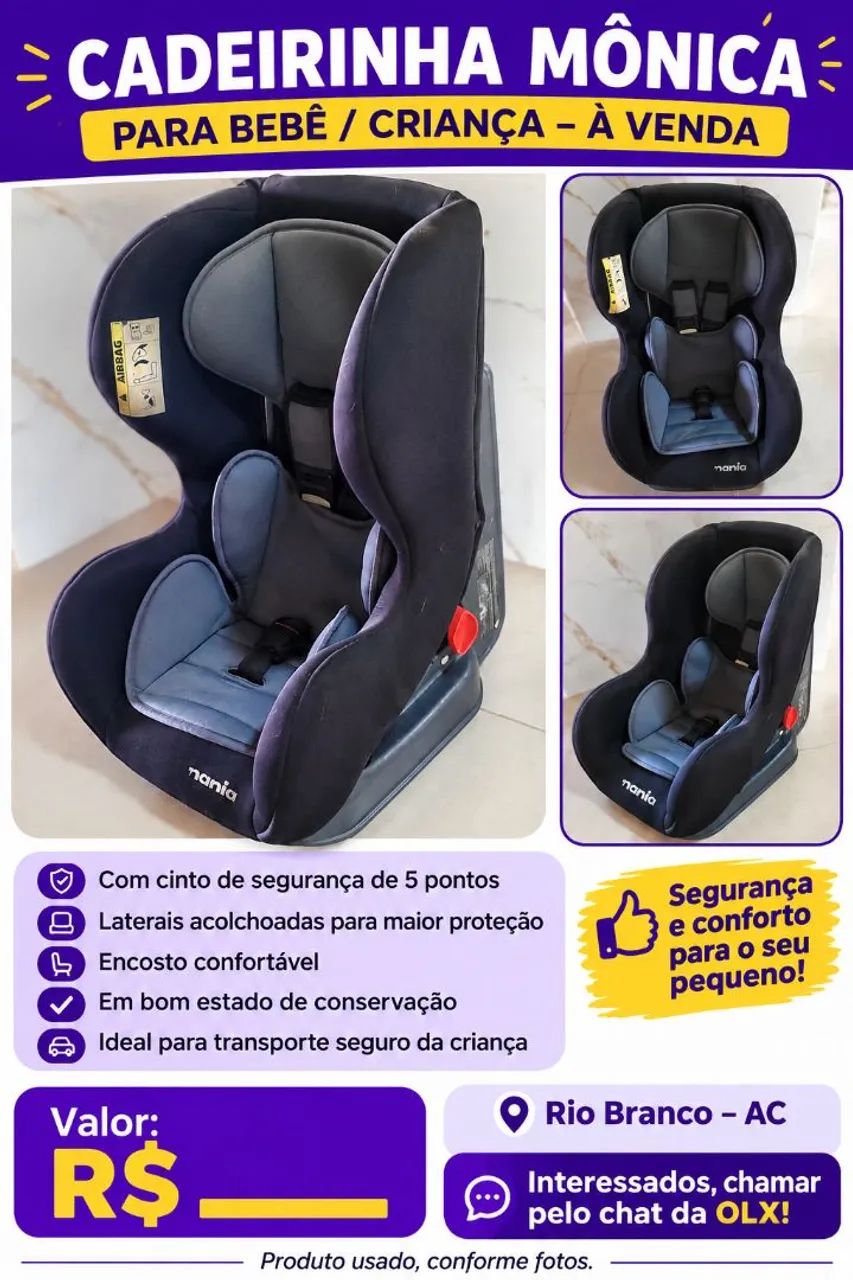 Cadeira infantil para carro  - Foto 5
