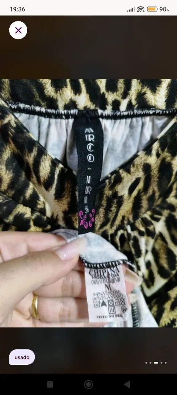 Vestido AnimalPrint marca Arco Iris M - Foto 2