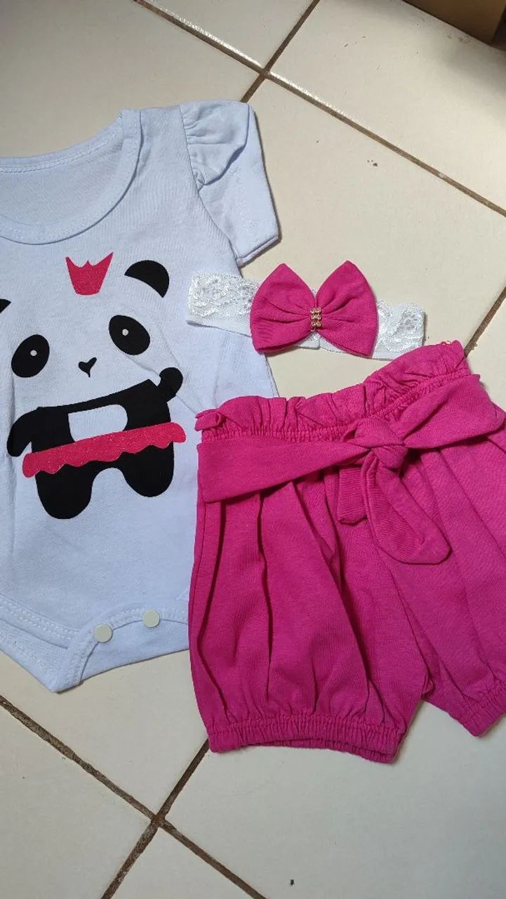 KIT 3 ROUPAS de BEBÊ (até 6 meses) - Foto 4