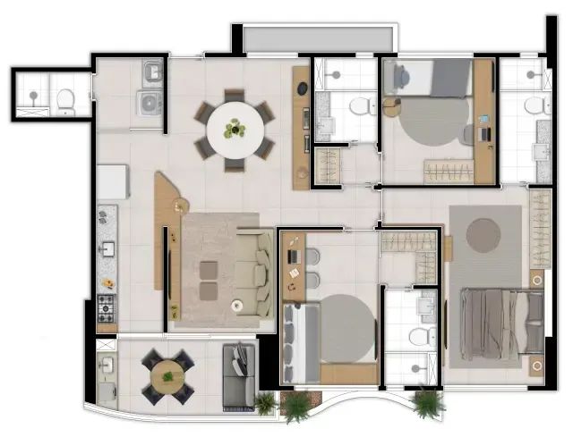 Apto 3/4 com 2 suítes no Condomínio Florata Tirol de 100 m², 2 vagas por 799.999, à vista - Foto 5