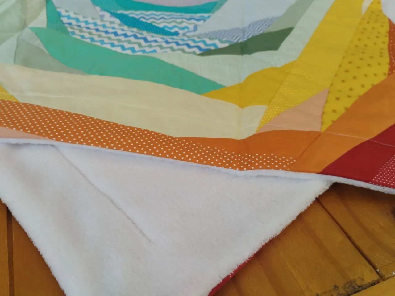 Manta bebê Patchwork algodão - artesanal - Foto 2