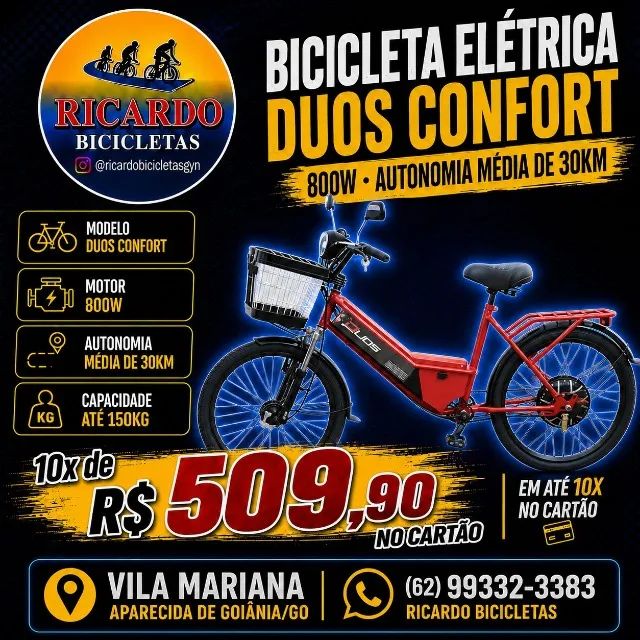 Bicicleta Elétrica Duos Confort 800W