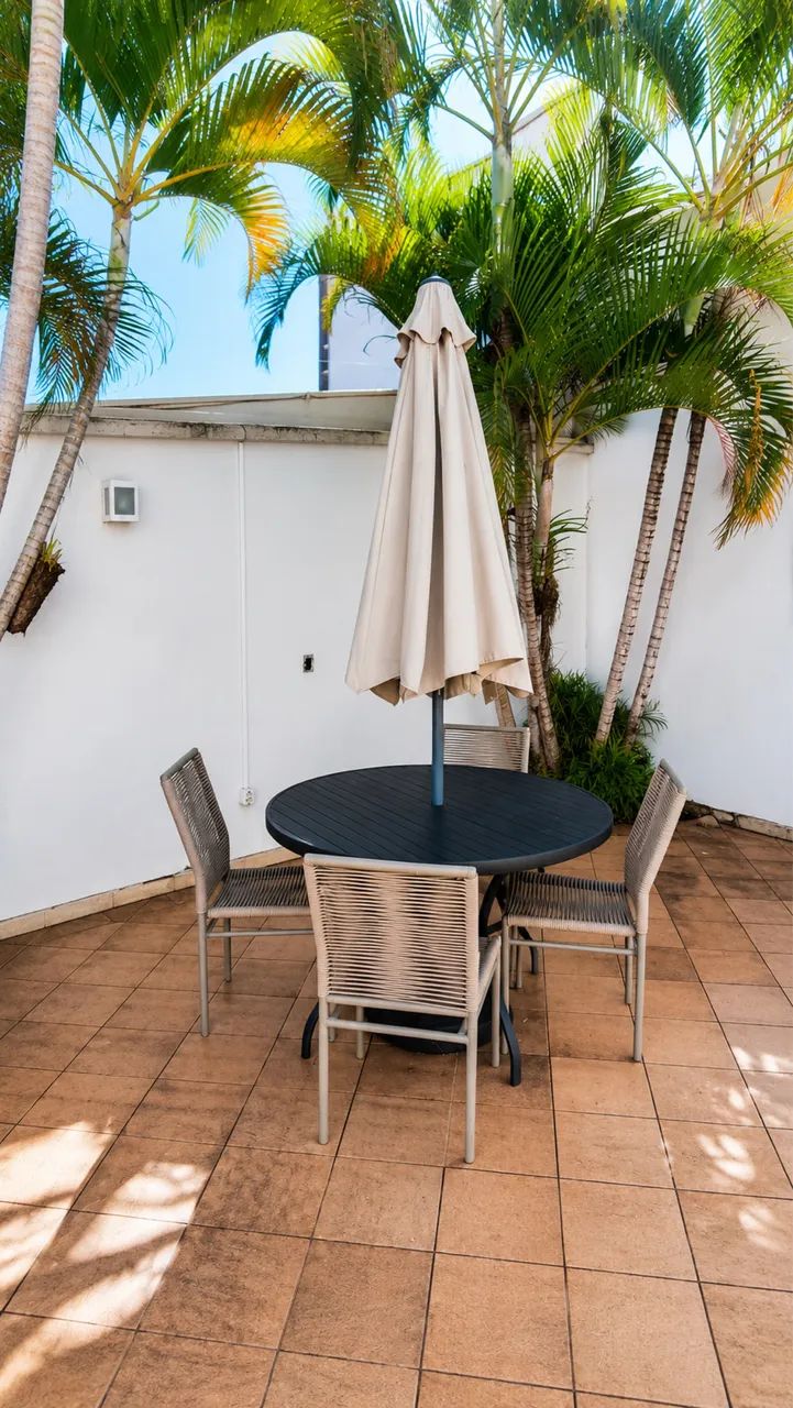Conjunto Mesa de Jardim/Área Gourmet com 4 Cadeiras em Corda Náutica + Ombrelone - Foto 3