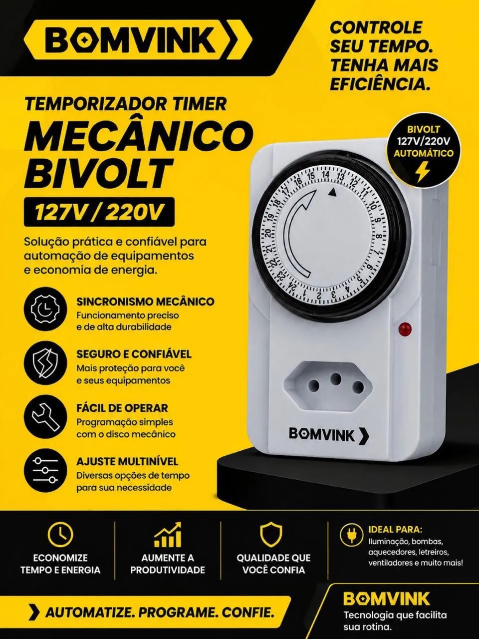 Temporizador timer mecânico e digital  - Foto 3