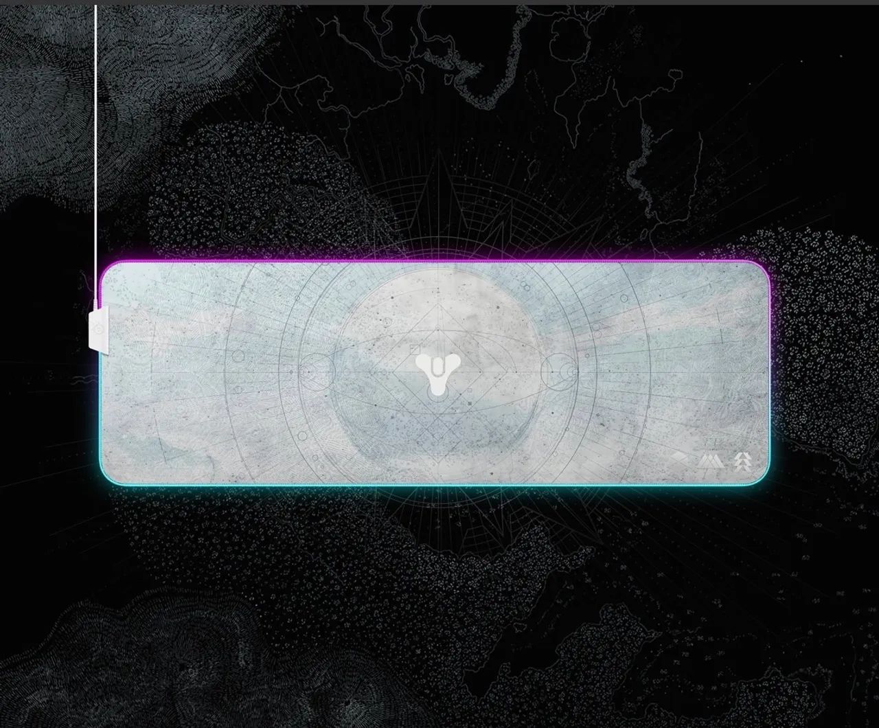Mouse Pad SteelSeries QCK Prism XL RGB - Destiny Edition (com codigo incluido )