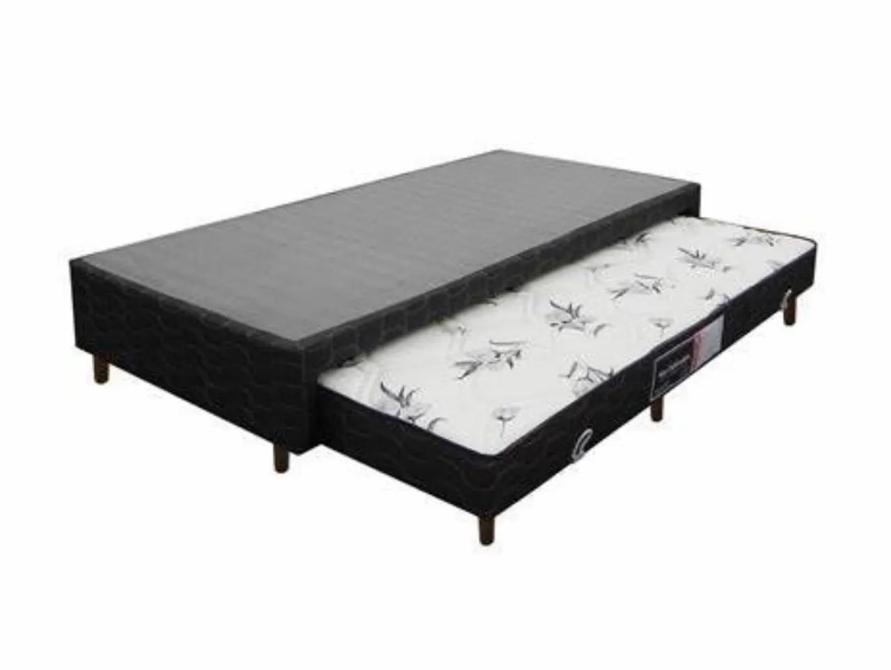 Cama box solteiro com colchões 