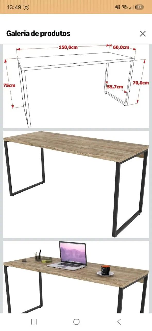 Mesa escrivaninha nova na caixa.