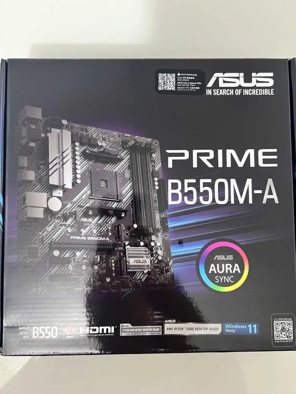 Placa mãe ASUS prime B550M-A. Nova lacrada.