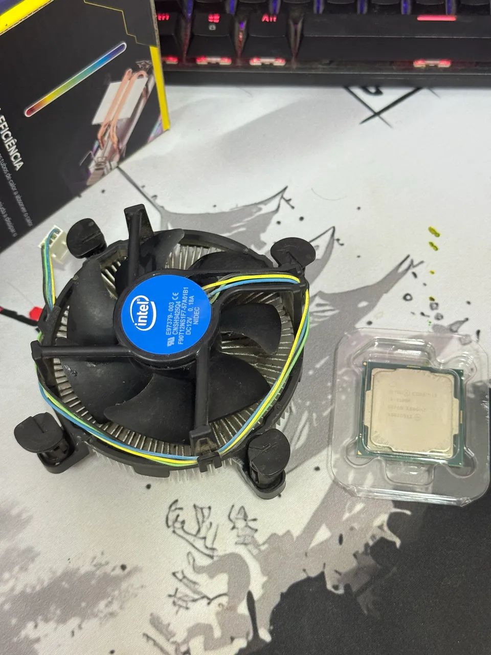 Processador + Cooler Intel i3-9100F turbo 4.2 Ghz