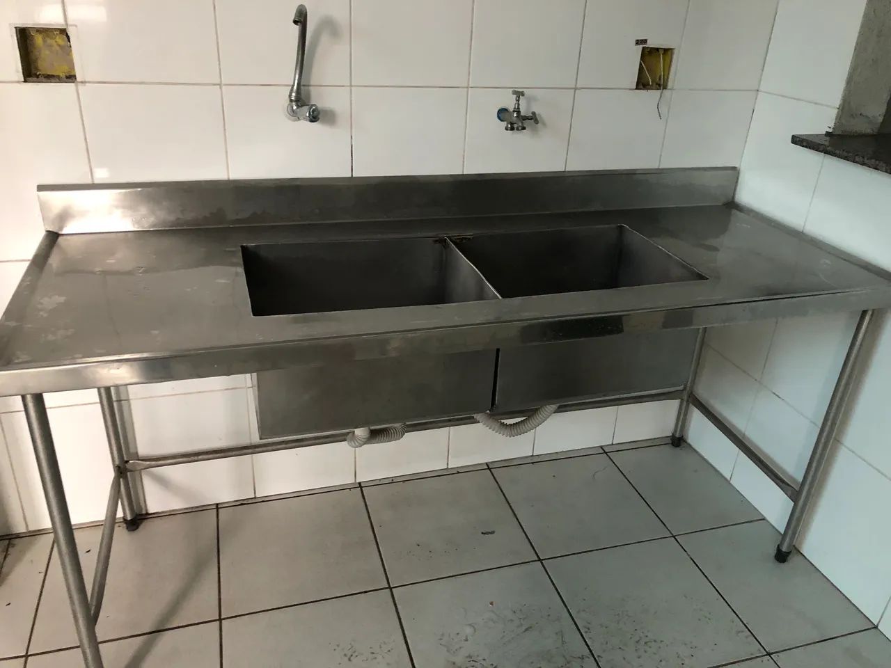 Pia de inox com duas cubas 1,87X70CM - Foto 2