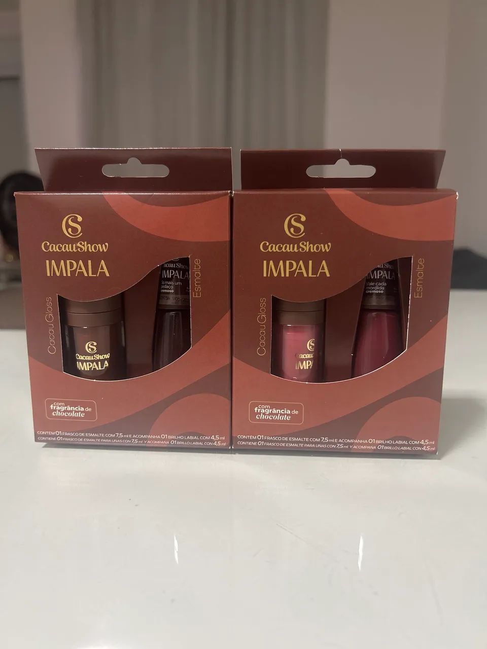 Kit Impala e Cacau Show: esmalte e gloss labial 