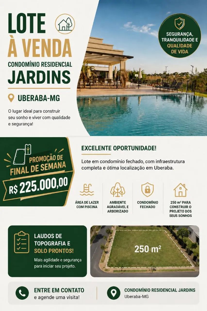 Terreno condominio fechado Jardins