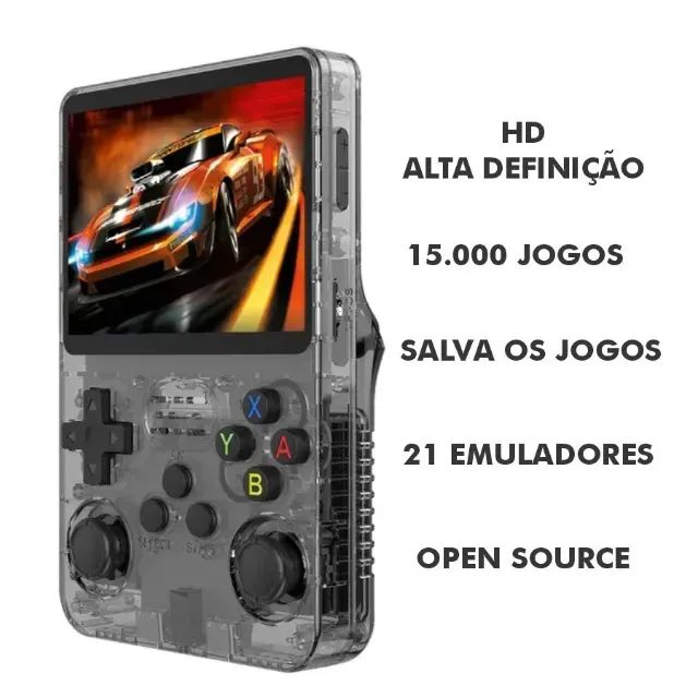 Console Portátil R36S + de 15.000 Jogos Vídeo Game 64g Linux Tela IPS 3.5 Polegadas - Foto 2