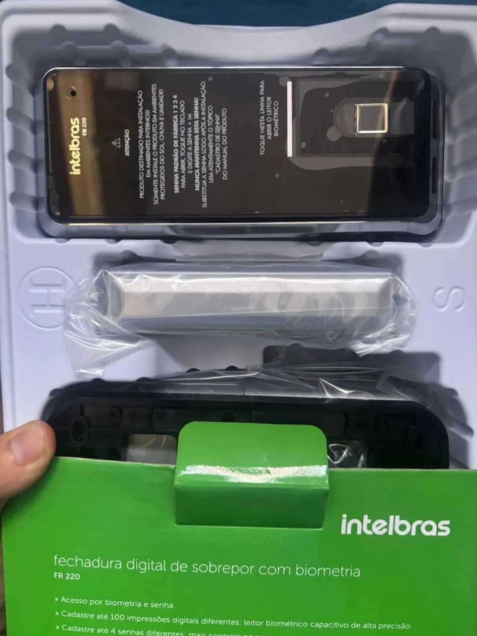 Fechadura digital Intelbras FR 220 - biometria  - Foto 4