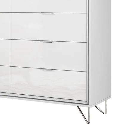Cômoda Premium Lukaliam - Branco Brilho Branco - Foto 4