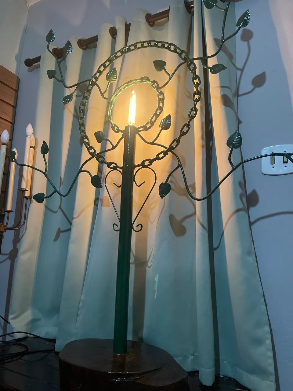Luminária artesanal/rustica  - Foto 3