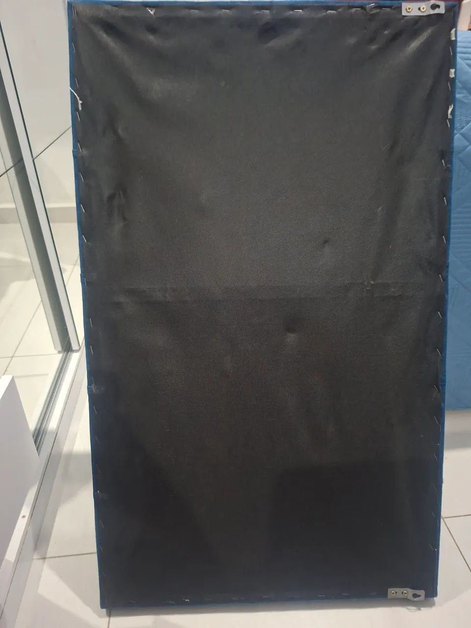 Cabeceira Estofada Solteiro Azul Capitonê - Ótimo Estado - Foto 3