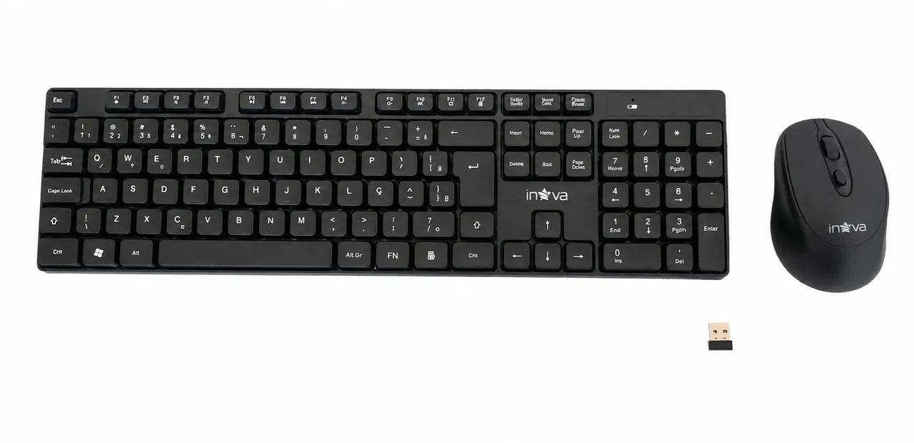 Teclado e mouse sem fio inova