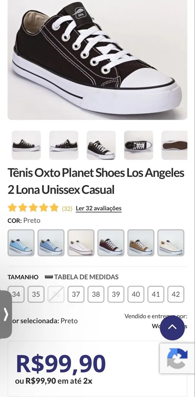 Tênis unissex 35 - Foto 2