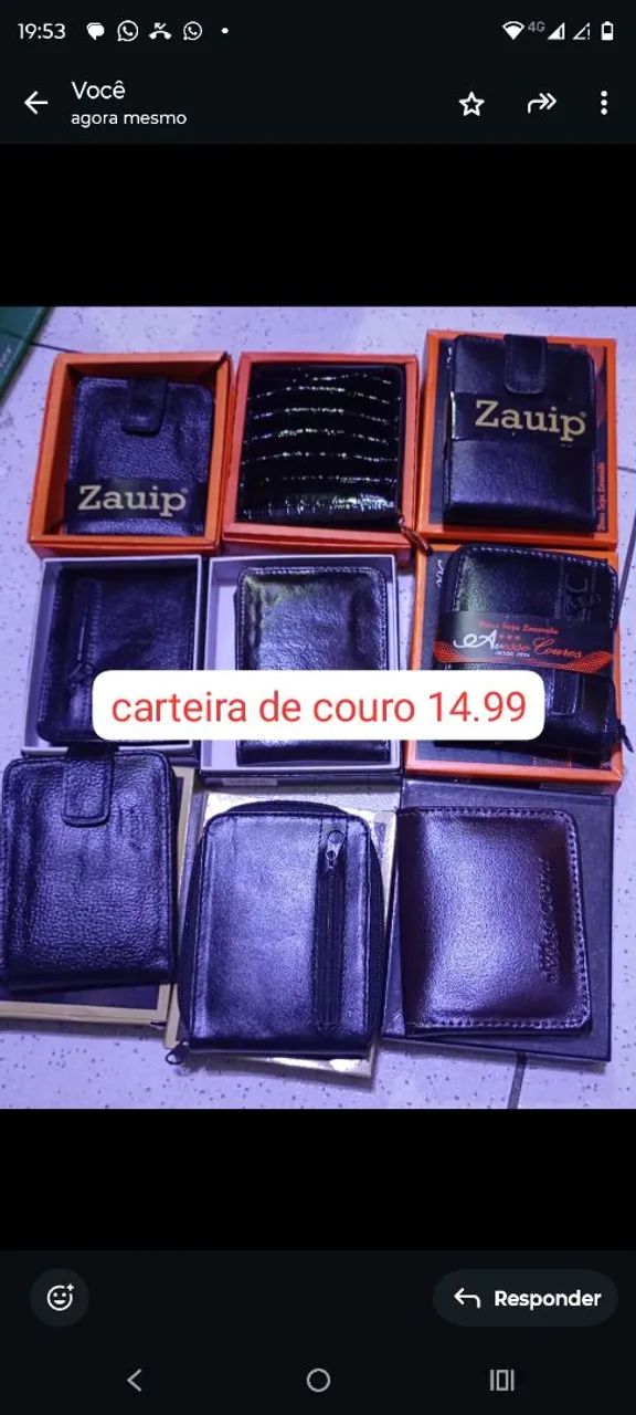 carteira de couro 