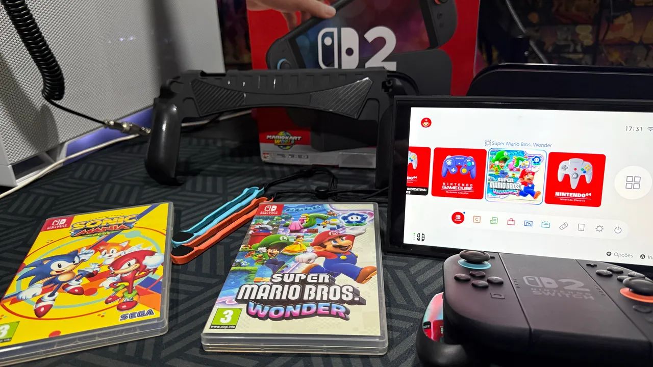Nintendo Switch 2 c/ 2 jogos - Foto 2