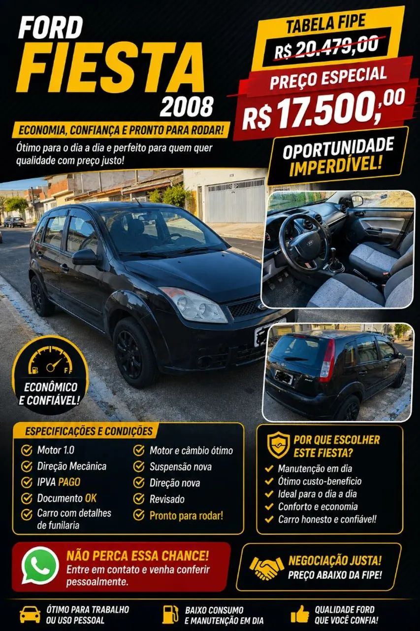 Ford Fiesta Fiesta 1.0 8V Flex/Class 1.0 8V Flex 5p 2008