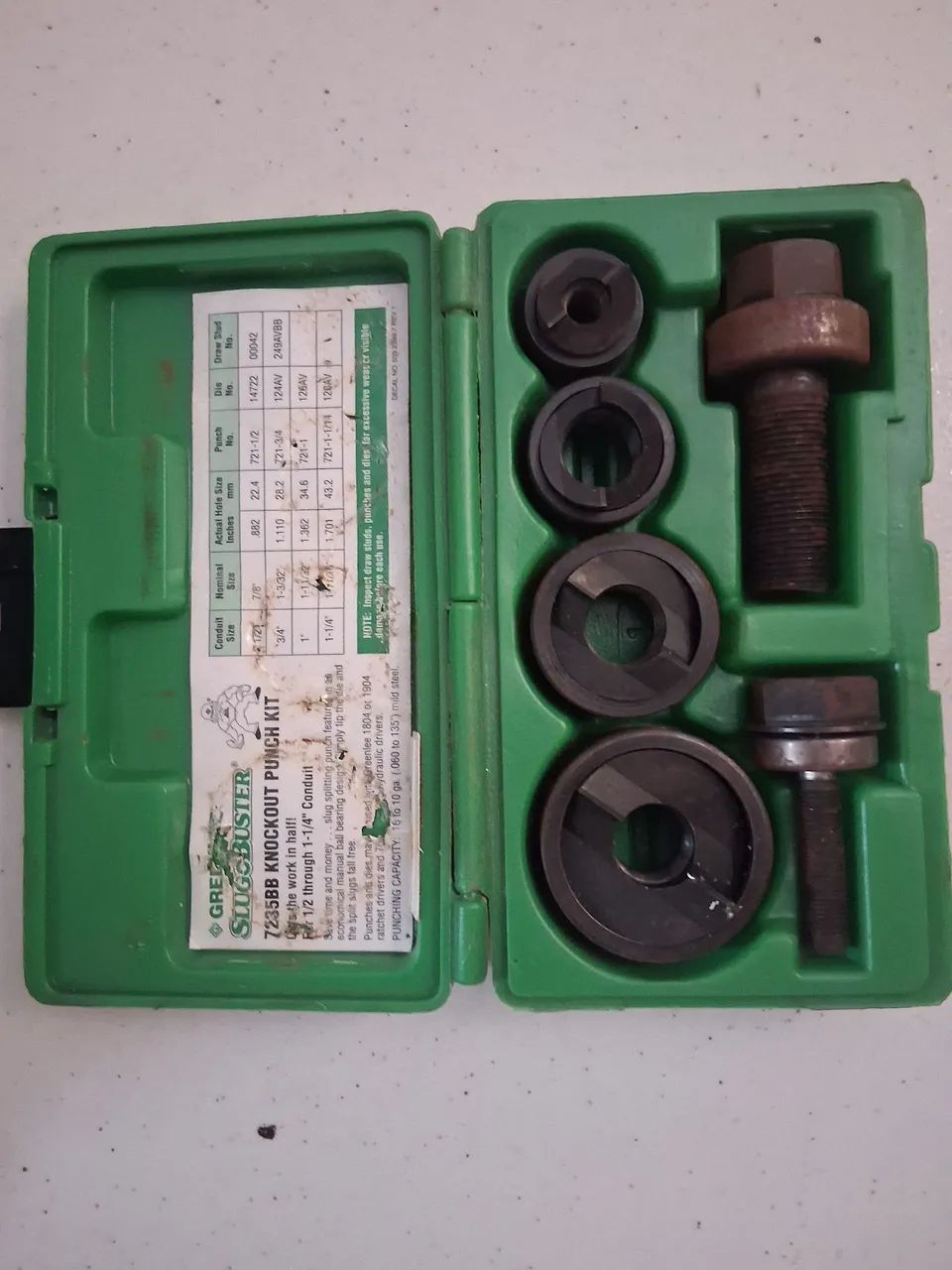 Vendo kit de perfuração Greenlee 735BB direto dos EUA.Fotos mostram preços de outros igual