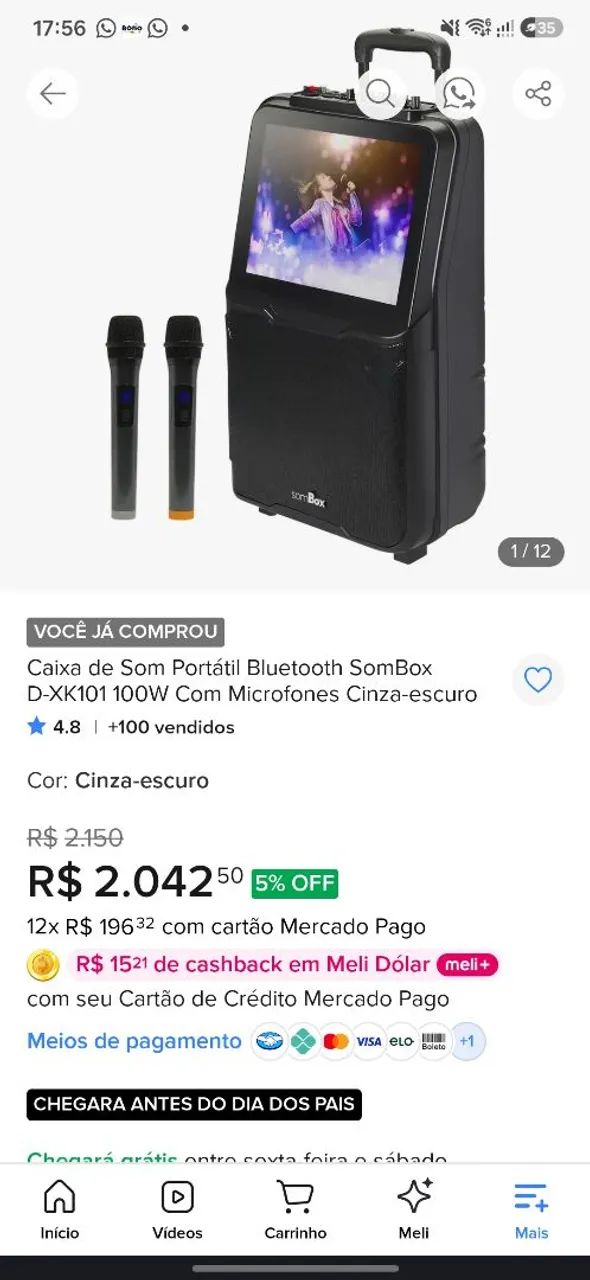 Karaokê e som portátil  - Foto 2